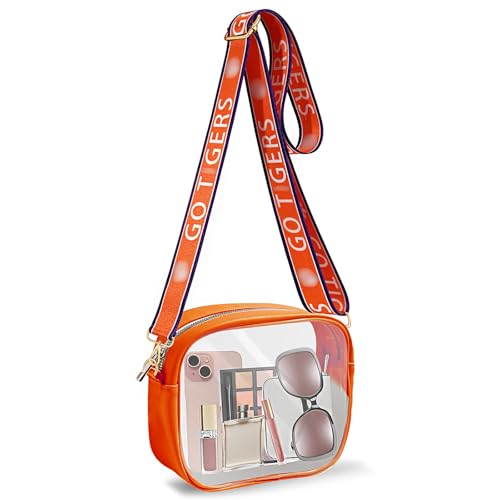 Image of Clear Bag for Stadium Events, Game Day Transparent Crossbody Purse, Stadium Approved Clear Bag for Concerts Sports Events