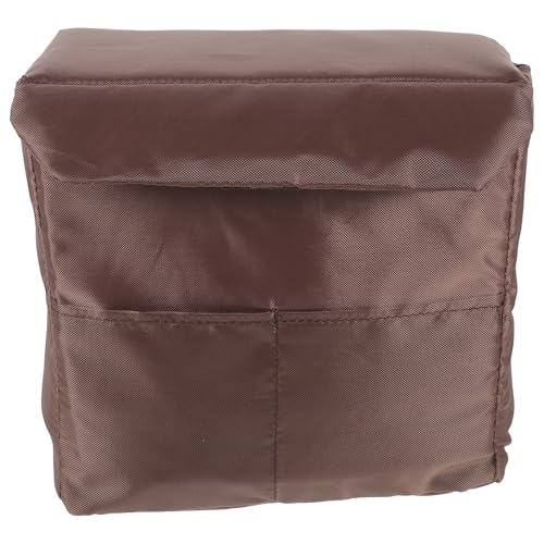 Bolsa acolchada para cámara digital pequeña café y funda para lentes de mochilas
