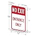 SmartSign 18 x 12 inch “No Exit - Entrance Only” Metal Sign, 63 mil Aluminum, 3M Laminated Engineer Grade Reflective Material, Red and White, Made in USA