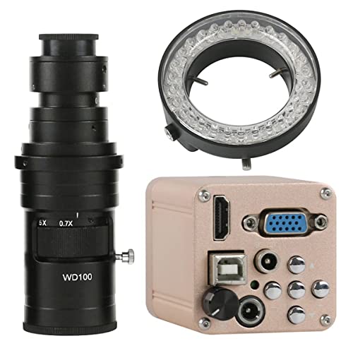ラボ用顕微鏡アクセサリー 調節可能な1産業ビデオ顕微鏡カメラで1080P 3 導いたリングライト(With 200x)