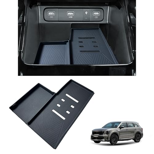 Alfombrilla antideslizante de carga inalámbrica Kia Sorento protector térmico de silicona