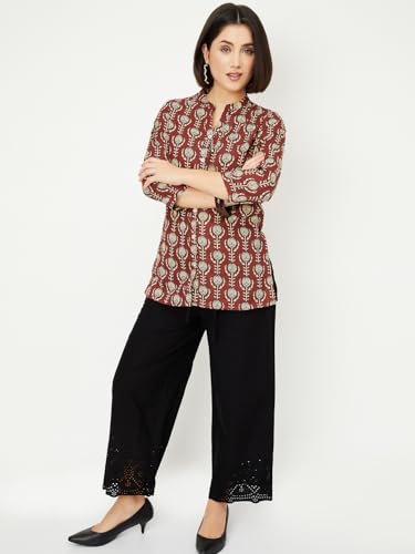 Image of Max Women's Cotton Blend Regular Fit Casual Kurta