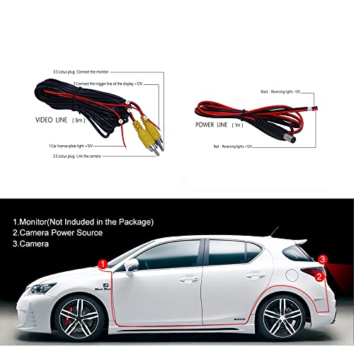 Image of Vlicevrn HD LED Car Rear View Camera's Night Vision Backup Parking Waterproof IP68 Vehicle Camera for Mitsubishi ASX /Mitsubishi RVR /Mitsubishi Outlander Sport 2010~2015 (8 LED Camera)
