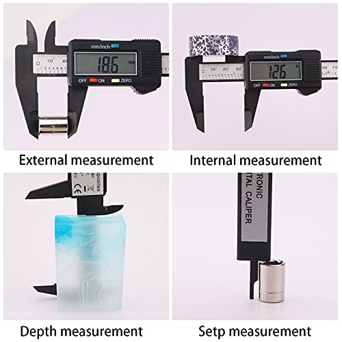 Digital Vernier Caliper,150mm 6 Inch Electronic Micrometer Caliper With Large Lcd Screen,Inch/Metric Conversion,24cm Ruler,Precision Depth Gauge Measuring Tool for DIY,Household,Jewelry,Woodworking - Image 4