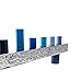 Yair Emanuel Anodized and Hammered Strip Menorah - Blue