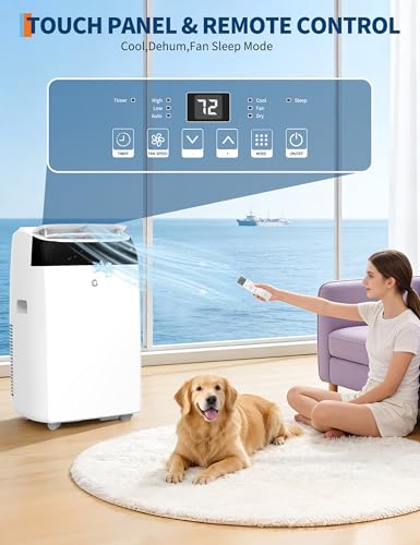 Image of Garvee 14000 BTU Portable Air Conditioner with Follow Me Function, 3-in-1 AC Includes Remote & Full Window Kit, Cools Areas Up to 750 Sq. Ft, 115V