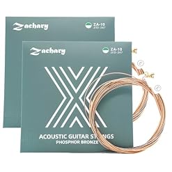 Zachary Acoustic Guitar Strings, 2-Pack Extra Light Gauge – Smooth Touch, Long-Lasting Bright Sound, Ideal For Beginner & Pro Guitar Players (Extra Light, 10-47) - Les Beatles, Paul McCartney, John Lennon, RIngo Starr, George Harrison
