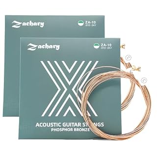Zachary Acoustic Guitar Strings, 2-Pack Extra Light Gauge – Smooth Touch, Long-Lasting Bright Sound, Ideal For Beginner & Pro Guitar Players (Extra Light, 10-47) - Les Beatles, Paul McCartney, John Lennon, RIngo Starr, George Harrison