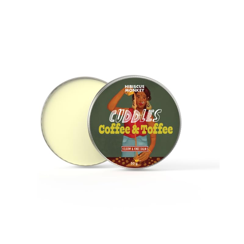 Hibiscus Monkey Cuddles Coffee & Toffee, Elbow & Knee Balm | Reduces Discoloration, Deeply Moisturizes Dry and Rough Skin | Shea butter, Coconut Milk Oil, Vitamin E, Coffee Arabica Seed Oil | Natural, Chemical Free | 50g-image-31
