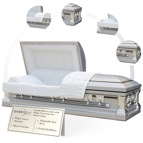 Overnight Caskets Lincoln Silver 18-Gauge Steel Casket