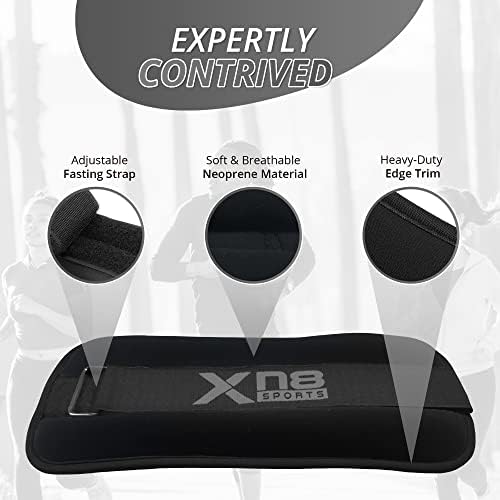 Xn8 Neoprene Ankle Weights Strap 0.5kg-3kg Pair Legs Weight For Running-Jogging-Walking- Aerobics-Exercise-Gymnastics-Fitness