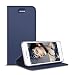 Produktbild SmartLegend Kompatibel mit iPhone 7 Plus/iPhone 8 Plus Hülle, PU Leder Handyhülle Blau Schutzhülle Brieftasche Lederhülle Klapphülle mit Kartenfach Standfunktion Magnet Etui