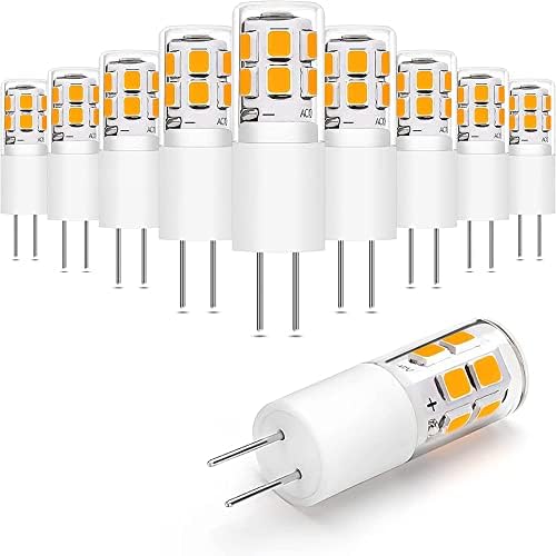 12V G4 LED Light Bulbs, Low Power Capsule Bulbs Replace Halogen Bulbs AC/DC 1.5W(20W Halogen Bulb Equivalent) Warm White 3000K 360° Beam Angle Replacement Bi-Pin G4 Base JC Type Not Dimmable (5-Pack)