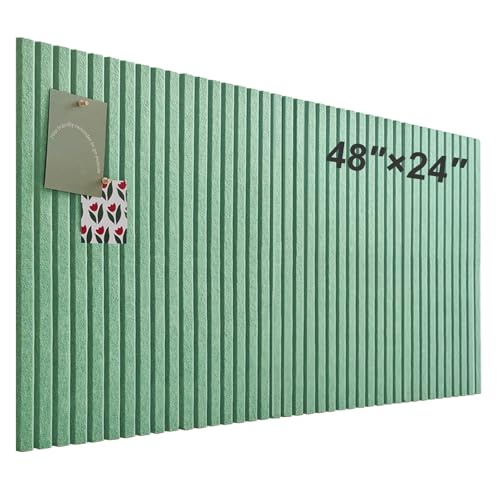 AkuDecor Large Felt Bulletin Board 48" x 24", Jade Green