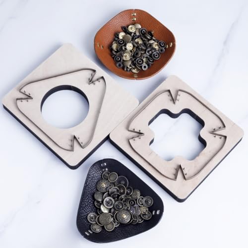 Troquel de corte PANGBOER para bandejas de cuero con base de madera y molde de acero resistente 6