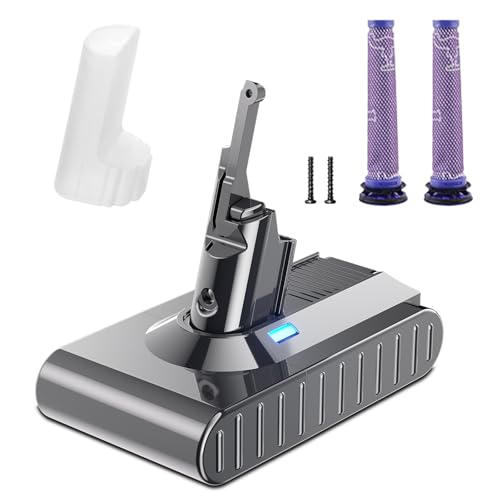 Image of Upgraded 21.6V 7000mAh Replacement for V8 Battery 215681 967834-05 Compatible with V8 SV10 Absolute /Animal /Motorhea /Fluffy Carbon Fiber SV10 Cord-Free Handheld Vacuum Li-ion,Filters