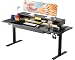 Produktbild GTPLAYER Höhenverstellbarer Schreibtisch Elektrischer, 120x60cm Schreibtisch mit USB-Ladeanschluss und Steckdose, Schubladen, Monitorständer, LED Schreibtisch mit 3 höhen Memory-Steuerung,Schwarz