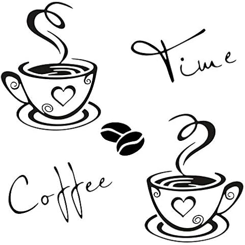 CUNYA Kitchen Coffee Time Wall Stickers Cover