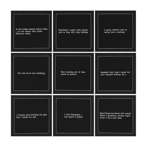 Five-Star-Napkins-Snarky-Quotes-Black-Cotton-Cocktail-Napkins-Beverage-Napkins-Bar-Napkins-Cloth-Napkins-Party-Napkins-Events-Holidays-Weddings-Birthdays-Disposable-45-x-45-50x Five Star Napkins Snarky Quotes Black Cotton Cocktail Napkins Beverage Napkins Bar Napkins Cloth Napkins Party Napkins Events Holidays Weddings Birthdays Disposable 45 x 45 50x