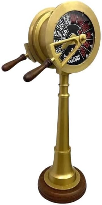 37 Inches Nautical Golden Brass Finish Ship Engine Telegraph/Antique Marine Telegraph for Home and Office Decor.