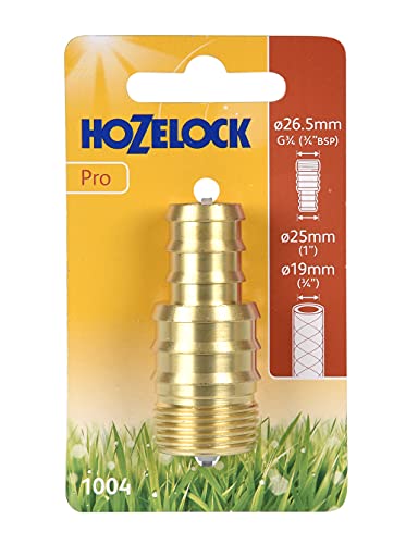 Hozelock Tricoflex 1004 0000 latón Grifo 3/4 AG de diámetro 19 & 25 mm Cover