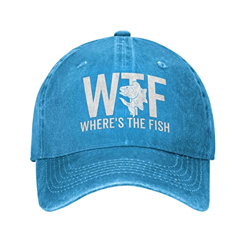 Image of WTF Where's The Fish Hat for Women Dad Hats with Design Caps
