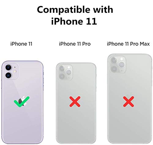 iCoverCase Genuine Leather Case for iPhone 11, Wallet Case with Wrist Strap and Card Slots Magnetic Closure Kickstand Feature Flip Cover for iPhone 11 (Orange)