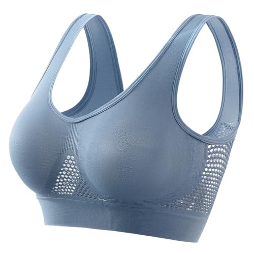 Wireless Sports Bra for Women Plus Size Workout Bras High Support Yoga Bras Breathable Mesh Bras Comfy Everyday Bras