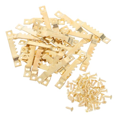 Image of DOITOOL 30set Heavy-Duty Picture Frame Hanging Hooks Screws Easy Installation for Photos Artwork and Mirrors Wall Mounting Hardware for Home Decor