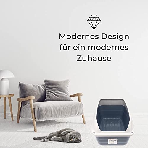 GarPet XXL Katzentoilette mit offenem Design für große Katzen