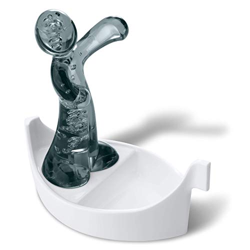 Koziol Kochlöffelhalter, Cotton White-Transparent Grey