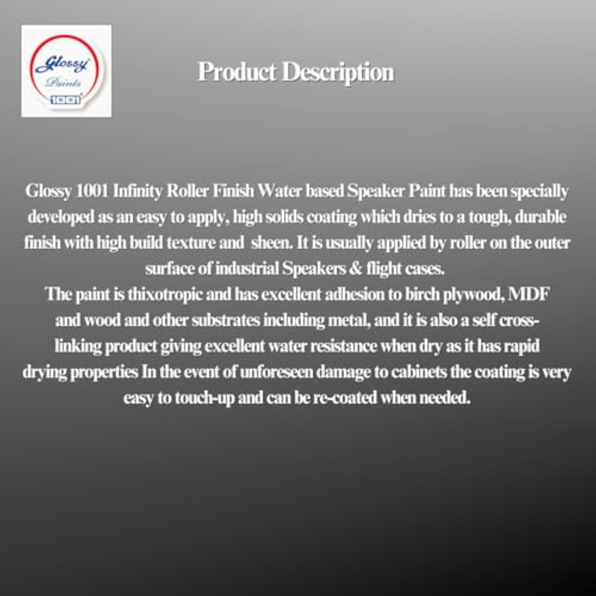 Glossy Infinity Speaker Paint Texture Coating
