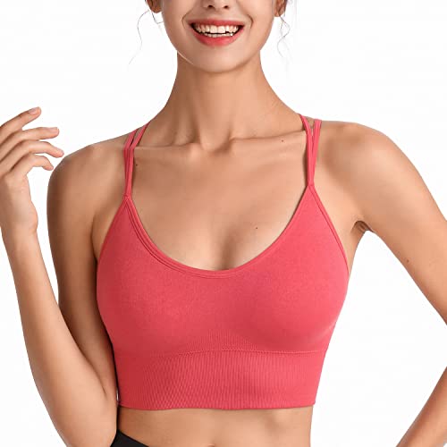 HANERDUN Damen Sport BH Yoga Bra mit Gepolstert Nahtlose Ohne Bügel und...