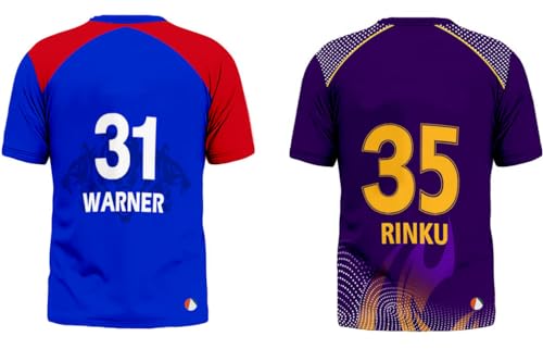 Image of Sports India IPL Cricket Team T Shirt Jersey Combo for (Kid's, Boy's & Mens) L744
