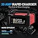 Battery Charger 20-Amp 12V/24V Smart Trickle Charger for Car - Battery Maintainer Trickle Charger, and Car Battery Charger Heavy Duty with Temperature Compensation for Automotive Truck Motorcycle