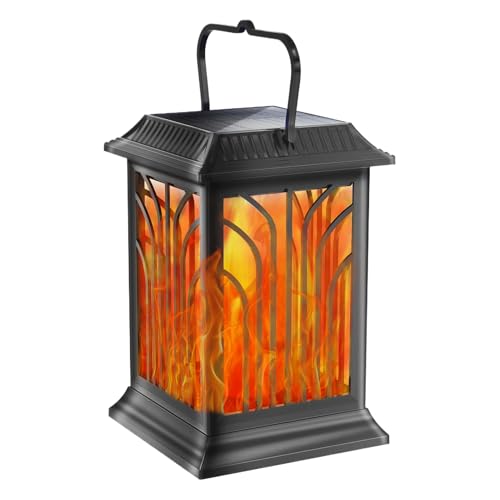 Lanterne de flamme solaire extérieure imperméable pour éclairage et déco de jardin