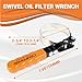 CENFORGE Anti-Slip Swivel Oil Filter Wrench - Removal Tool for Car Repairs, Medium Size Fits Filters 2-3/4