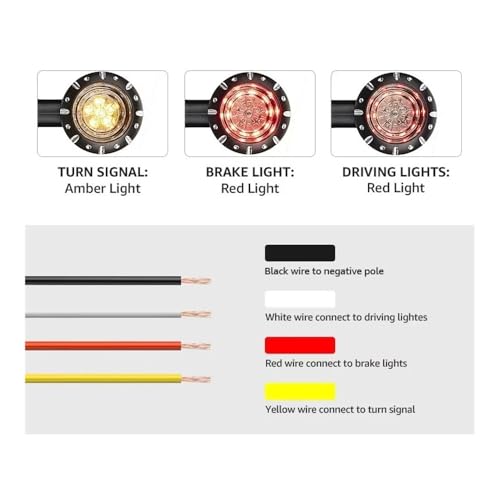 Clignotant moto LED 12V noir 10mm pour Touring Softail