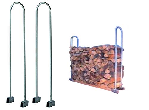 Gartenpirat Stapelhilfe für Brennholz Holzstapelhilfe mir Röhrbügel Feuerverzinkt 2 Stück-2