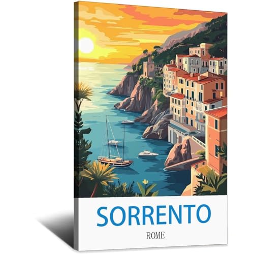 Poster de voyage vintage Sorrento Italie cadeau idéal passionnés de voyage