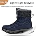 TRAILBLITZ Men's Winter Snow Boots Water Resistant Non Slip Warm Outdoor Lightweight Comfortable Durable 7.1 IN Height Hiking Shoes (9 Men, Blue)