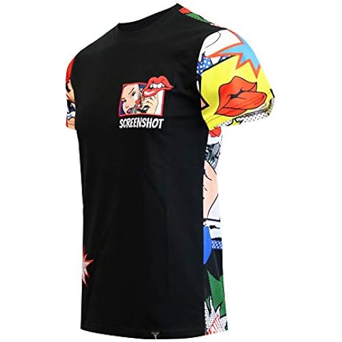 Screenshotbrand Mens Hipster Hip-Hop Premium Tee - Stylish 80's Classic Retro Print T-Shirt