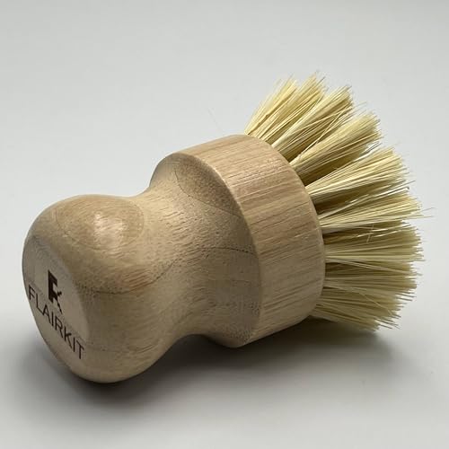 Bamboo Mini Scrub Brush Coconut Bristles Pot Brushes Dish ScrubberPlastic Free Bamboo and Sisal Dish Brush Dishes Scrub Brush For Dishes Pot Pans