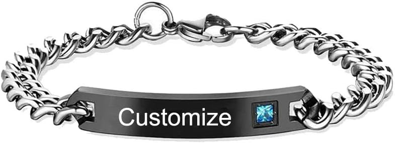 4EAELove Personalized Cuff Bangle Bracelet 6mm Width Inspirational Bracelets Custom Engrave Outside Name Mantra Text Minimalist Open Cuff Encouragement for Men Women