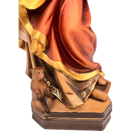 Saint Massimo de Tréviri figurine crèche bois peinte main