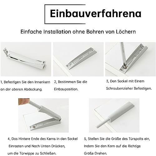 GoldRock Drucktüröffner Push to Open Türöffner Weiß, 4 Stück Tip on für Türen, Softclose Nachrüsten, Softclose Türdämpfer, Magnetschnäpper Dämpfer für Schranktüren, Magnet türschließer Schranktür