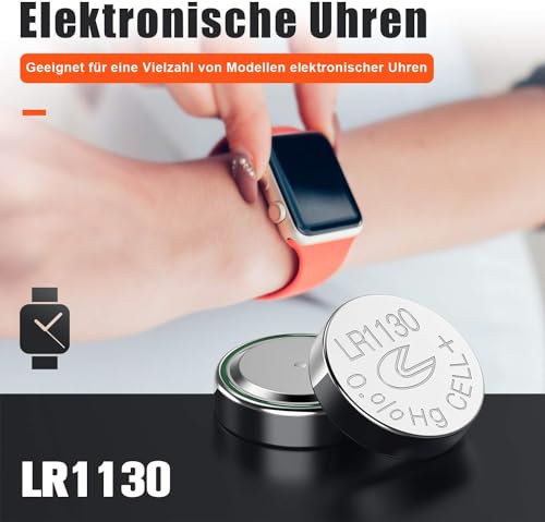 GutAlkaLi 40 Stück AG10 LR1130 1.5V Alkaline Knopfzelle Batterien ohne Quecksilber
