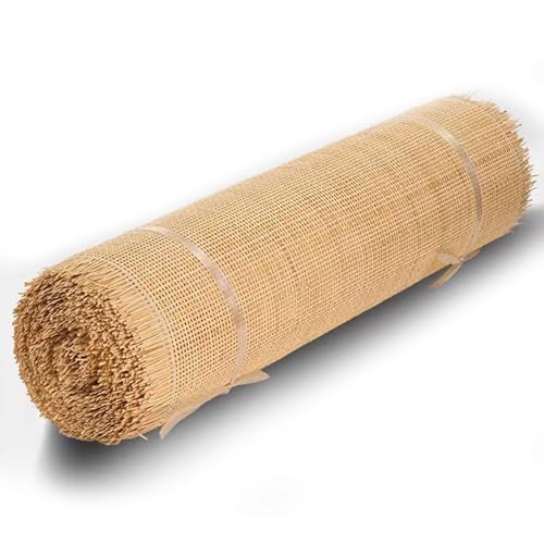 RHUIRKF Natural Ratán Rollo para Muebles, 70cm de Ancho Natural Caña Correas Hoja de Malla Abierta, Natural Tejido Tela Rollo de Caña Ratán Material para Silla Gabinete Bricolaje(35x100cm)