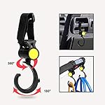 4Pcs Kinderwagen Haken, Mehrzweck Aufhänger mit Anti-Rutsch-Strap für Kinderwagen, Stroller, Buggys, Pram, Fahrrad, Rollstuhl, Motorrad