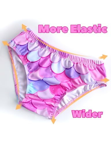 Image of TENVDA Girls Swimsuit Long Sleeve Rash Guard Sets UPF 50+ Two Piece Bathing Suits Size 3-12 Years